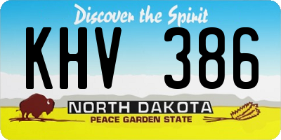 ND license plate KHV386