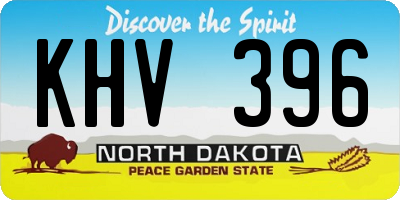 ND license plate KHV396