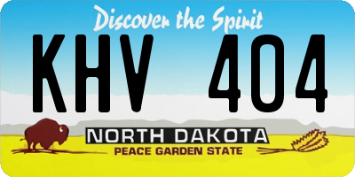 ND license plate KHV404