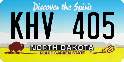 ND license plate KHV405