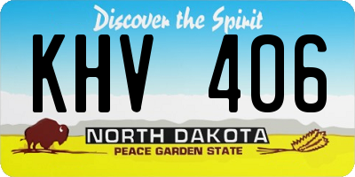 ND license plate KHV406