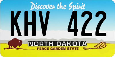 ND license plate KHV422