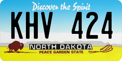 ND license plate KHV424