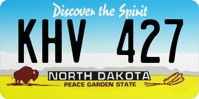 ND license plate KHV427