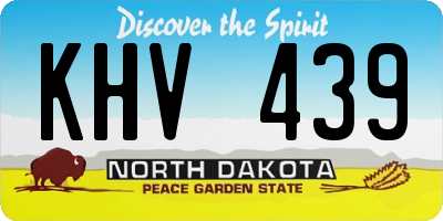 ND license plate KHV439