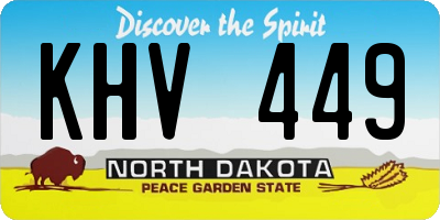 ND license plate KHV449