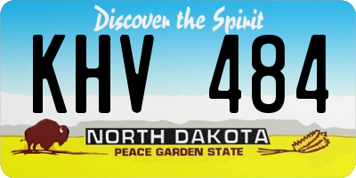 ND license plate KHV484
