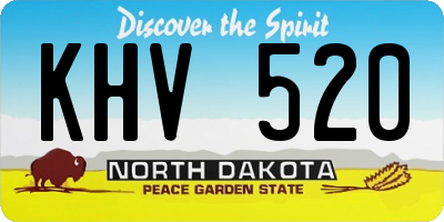 ND license plate KHV520