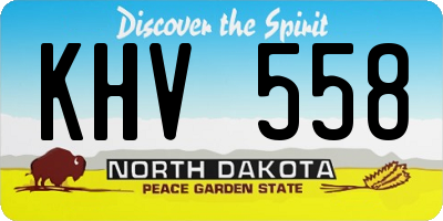 ND license plate KHV558