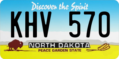 ND license plate KHV570