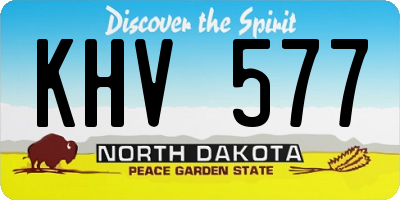 ND license plate KHV577