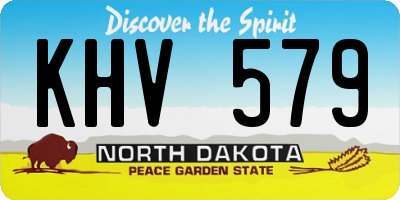 ND license plate KHV579