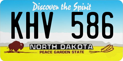 ND license plate KHV586