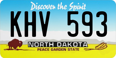ND license plate KHV593