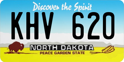 ND license plate KHV620