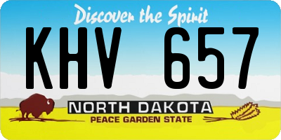 ND license plate KHV657