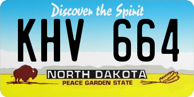 ND license plate KHV664