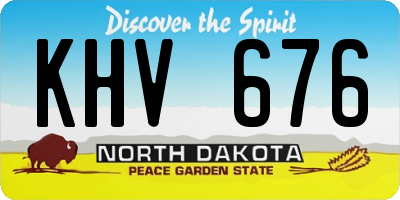 ND license plate KHV676