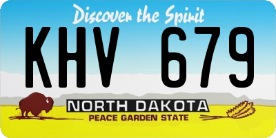 ND license plate KHV679