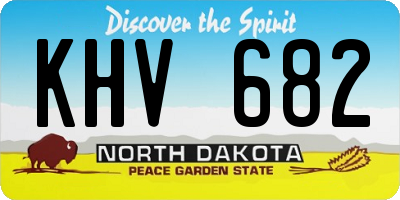 ND license plate KHV682