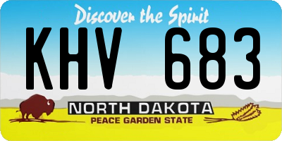 ND license plate KHV683