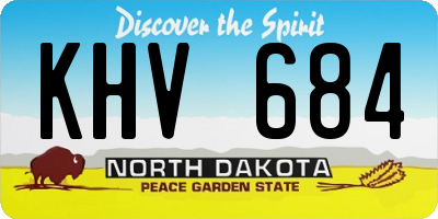ND license plate KHV684