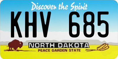 ND license plate KHV685