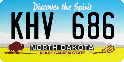 ND license plate KHV686