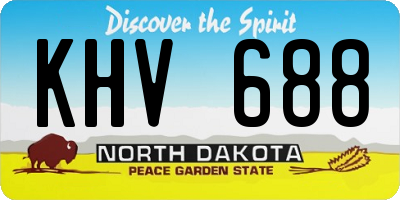 ND license plate KHV688