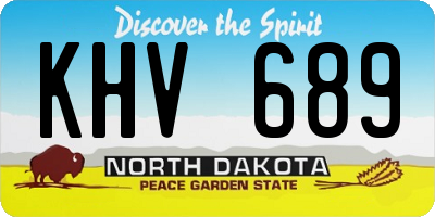 ND license plate KHV689