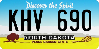 ND license plate KHV690