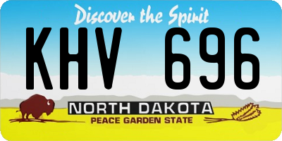 ND license plate KHV696