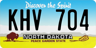 ND license plate KHV704