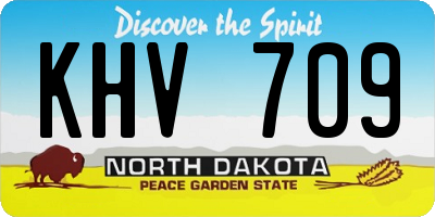 ND license plate KHV709