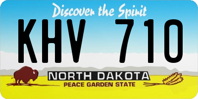 ND license plate KHV710