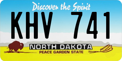 ND license plate KHV741