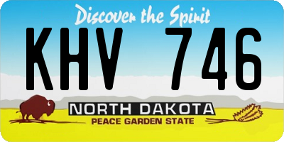 ND license plate KHV746