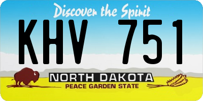 ND license plate KHV751