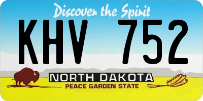 ND license plate KHV752