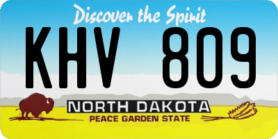 ND license plate KHV809