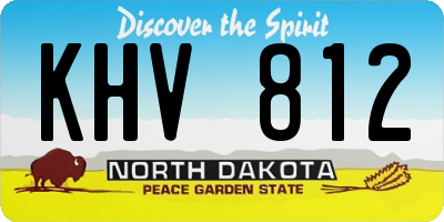 ND license plate KHV812