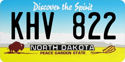 ND license plate KHV822