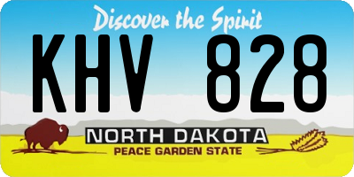 ND license plate KHV828