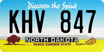 ND license plate KHV847