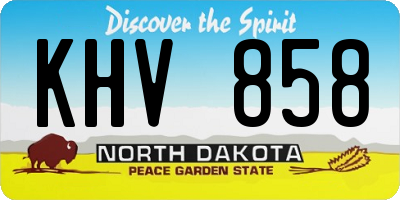 ND license plate KHV858
