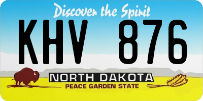 ND license plate KHV876