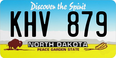 ND license plate KHV879
