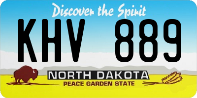 ND license plate KHV889