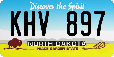 ND license plate KHV897