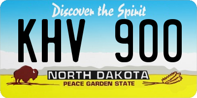 ND license plate KHV900